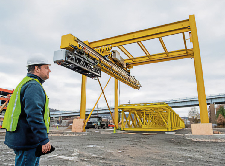 the 45-foot-tall structure outside Carnegie Mellon University's National Robotics Engineering Center in Lawrenceville is the center's tallest robot